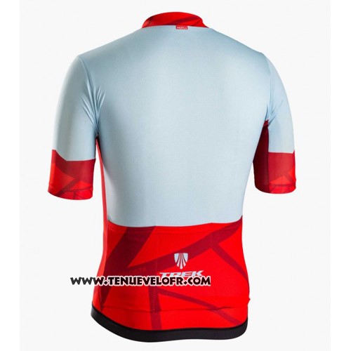 2016 Maillot Ciclismo Trek Bontrager Bleu et Rouge Manches Courtes et Cuissard